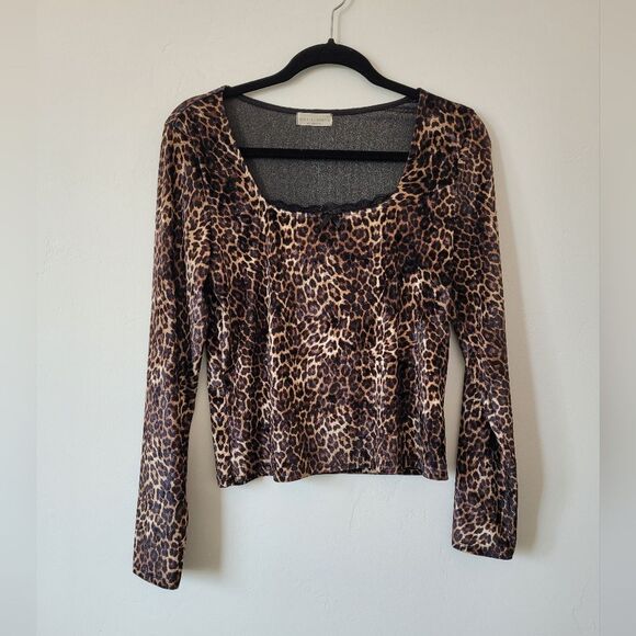 Frankee & Skylarr Tiktok Famous Velvet Animal Print Shirt Square Neck Boho XL - Picture 6 of 10